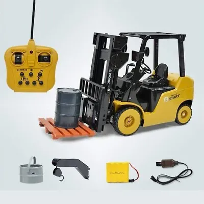 11-Channel Remote Control Forklift Crane Truck Kid 1:8 RC Alloy Toy Sound Light • $99.95