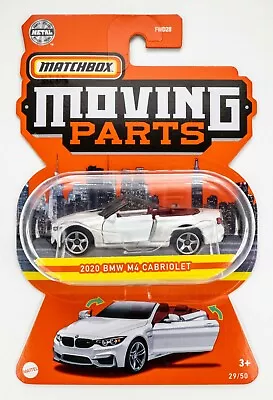 $4.99 • Buy 2022 Matchbox Moving Parts #29 BMW M4 Cabriolet MINERAL WHITE METALLIC | MOC