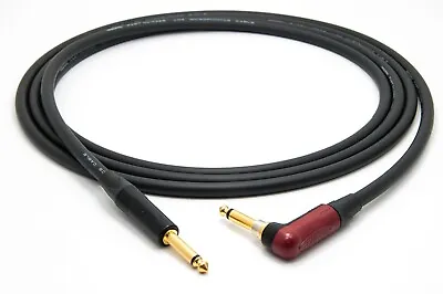 Mogami 2524 W2524 Instrument Cable | Neutrik 1/4 Mm TS To Silent TS Angled. • $35.95