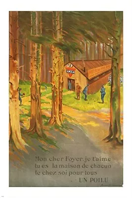 CABIN IN THE WOODS Classic Painting Poster 1918 FINE ART Prized Rare 20x30 • $9.99