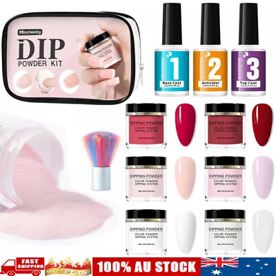 Nail Dipping Powder Acrylic Dip System Starter Kit Manicure Liquids 10g/pot Set • $26.99