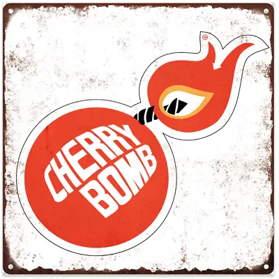 Cherry Bomb Muffler Metal Sign Ad Repro Mancave Garage Shop 12x12  60246 • $28.95