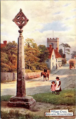 Tucks Oilette Postcard Eckington Worcestershire Village Cross [rr] • £7.55