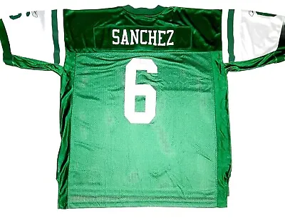 Reebok Onfield Equipment Jersey #6 Sanchez New York Jets Sz 2XL Green NFL VGC! • $23.95