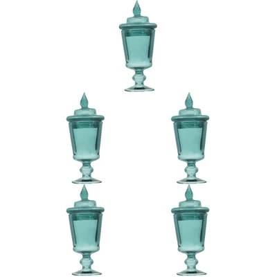 £18.93 • Buy Glass Candy Buffet Jar 5x Miniature House Decor Miniature Kitchen Decor 1 12 Sca