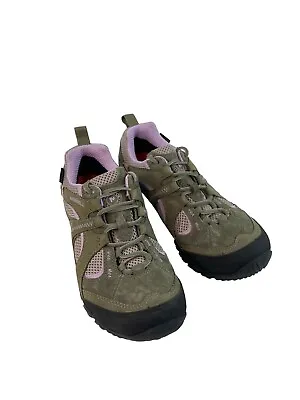 Merrell Chameleon Arc 2 Hiking Shoes Womens 7.5 Olive Orchid Lace Up Gor-Tex • $45