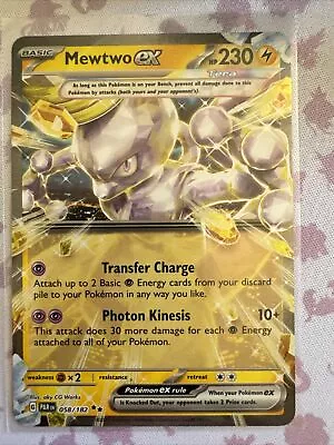 Pokemon - Paradox Rift - Mewtwo Ex - 058/182 • $5