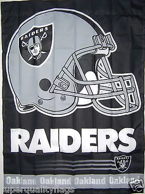 27x37 New Oakland Raiders Banner With Flag Pole Sleeve Made Usa  • $17.75