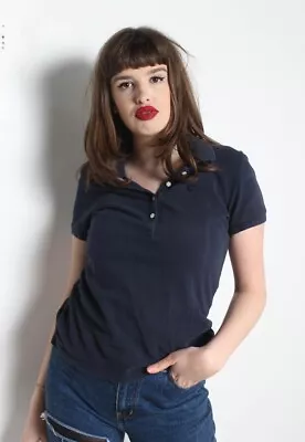 £9.99 • Buy Vintage Lacoste Polo Top Shirt Blue - Womens Size Medium - W1G8