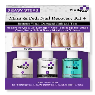 Nailtek Mani & Pedi Nail Recovery Kit 4 For Weak Damaged Nails & Toes • $15.99