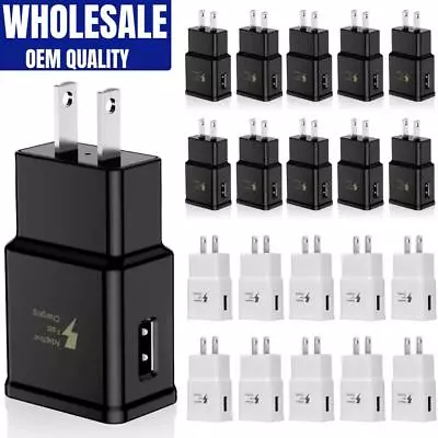 Wholesale Bulk Adaptive Fast USB Wall Charger US Block Power Adapter For Samsung • $7.58