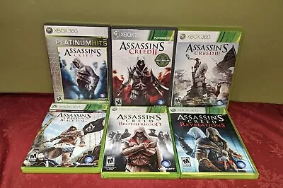 Assassin's Creed 1234 Revelations And Brotherhood Xbox 360 Bundle Lot Of 6 • $34.99