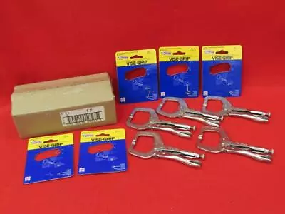 5 Vintage Petersen Dewitt USA Vise Grips 6R Locking C Clamp # 17 W/ Box & Cards • $99.95