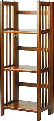 Casual Home 3-Shelf Folding Bookcase (14  Wide)-Honey Oak • $61.99