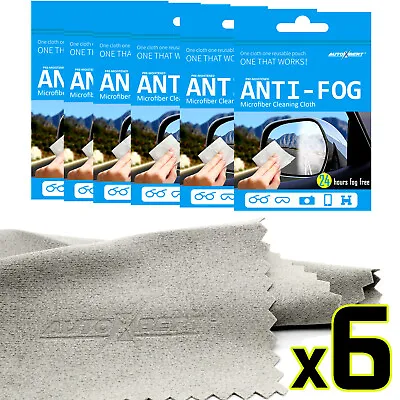 £4.59 • Buy 6 X Reusable Anti Fog Glasses Cloth Lens Cleaning Wipe Facemask Eyeglasses