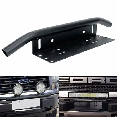 23'' Bull Bar Front Bumper License Plate Mount Bracket LED Light Holder Offroad • $21.39