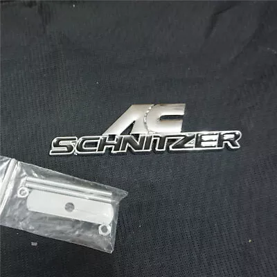 1x Black Chrome Silver AC SCHNITZER Metal Front Grille Emblem Badge Turbo Sports • £9.59