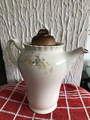 J & G Meakin Tea Pot Tall Coffee Jug Odd Lid Art Deco Style Base Mark Vintage • £10