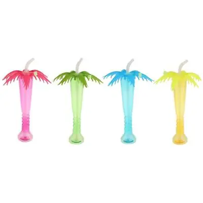 Tropical Coconut Palm Yard Cup Hawaiian Beach Kids Party Cup Lid • £4.97