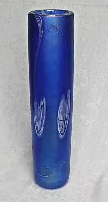 £47 • Buy Heron Glass Unique Tall Blue Art Glass Vase - 29 Cm Tall - Gift Box - Hand Made