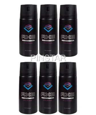 £17.95 • Buy 6 X 150ML  Axe Marine Deodorant For Men Body Spray Lynx