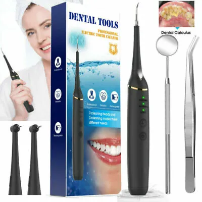 $17.65 • Buy Ultrasonic Dental Scaler Electric Tooth Cleaner Plague Remover Teeth Whitening