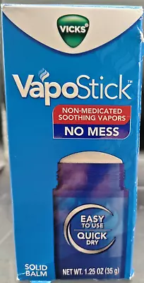 Vicks VapoStick Solid Balm No Mess Soothing Vapors Easy To Use Quick Dry-1.25 Oz • $11.49