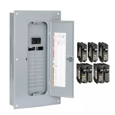 Square D 100 Amp 24-Space 48-Circuit Indoor Main Breaker Panel Box Load Center • $114.84