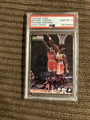 Michael Jordan Signed 1997 Collectors Choice UD Card PSA GEM MINT 10 AUTOGRAPH • $9999