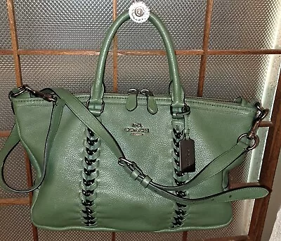 COACH JUMBO WHIP .... TOTE/ SS/ CB... MOSS GREEN MSRP $600 Style No. 35950 • $375