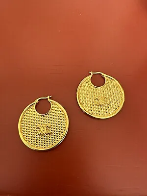 Celine Paris Gold Earrings • $180