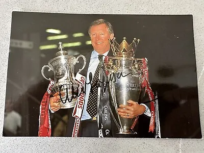 Manchester United Postcard 1996-97 Sir Alex Ferguson Printed Autograph • £1