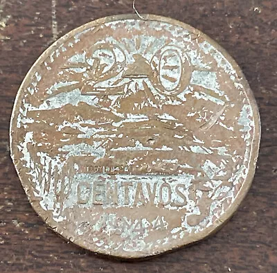 Mexico 1944 20 Centavos Very Nice Condition G • $3.51