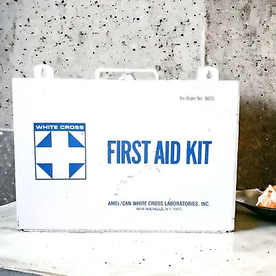 Metal First Aid Box American White Cross Laboratories Inc. Industrial Garage  • $38