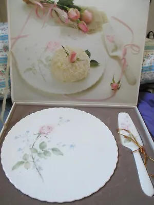 Mikasa April Rose 2 Piece Cake / Wedding Plate In Original Box • $65