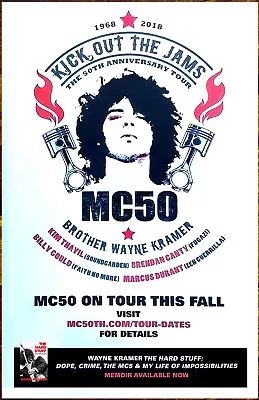 MC50 Kick Out The Jams 50th Anniversary Tour Ltd Ed RARE Poster MC5 Wayne Kramer • $39.99