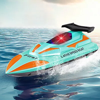 FE# 2.4GHz Electric Water RC Speedboat Waterproof Fast RC Boats For Pools And La • $43.88