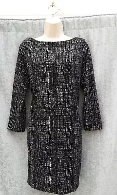 Tunic Dressshiftsmart/casual60s70s80s Vintage Styleblackstretchsize 8-10 • £6.99