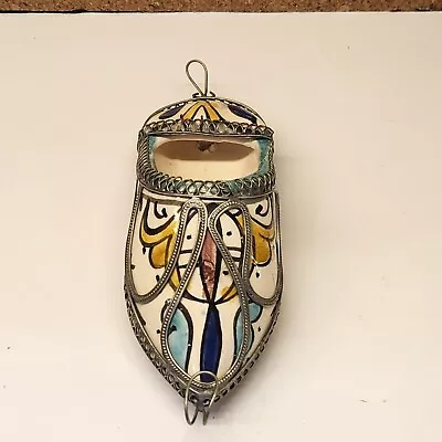 Moroccan Slipper Wall Planter Najo Fes Babooche • $14