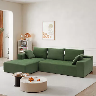 Modern Minimalist Style L-Shape Green Modular Sectional Living Room  Sofa Set • $860.19