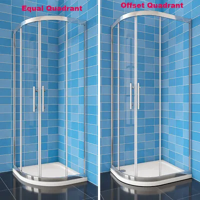 Equal / Offset Quadrant Shower Enclosure Corner Cubicle 8mm NANO Glass Door • £148.73