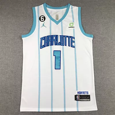 LaMelo Ball #1 Charlotte Hornets Basketball Jersey Stitched White-* • £19.50