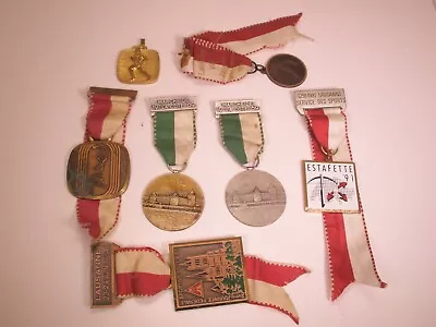 Lot Vintage Sports Medals Or Pendants Lausanne Estafette Track & Field Etc • $32.49