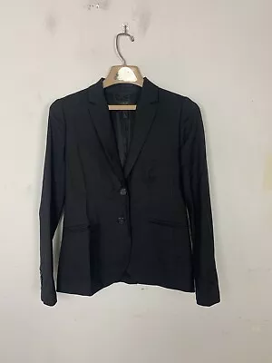 J Crew Womens Blazer 2 Black Super 120s Wool 1035 Two Button Jacket Classic • $36.95