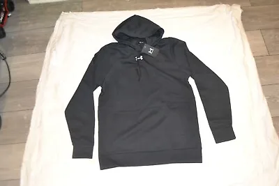 Under Armour UA Mens Hustle Fleece Hoodie UA 1300123-001 Black Sz SMALL SM S • $19.99