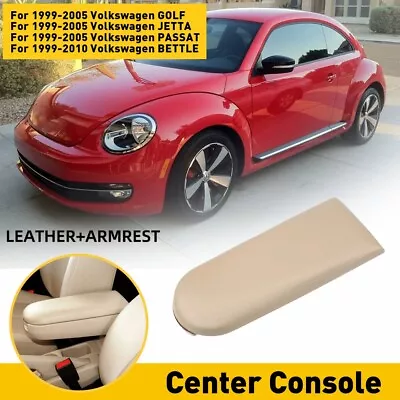 Console Lid Armrest Cover Fit 1999-10 Volkswagen GOLF JETTA BETTLE PASSAT Beige • $15.99