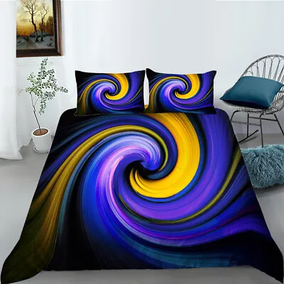 £39.59 • Buy Psychedelic Swirl Duvet Cover For Adult Children,Abstract Luxury Bedding