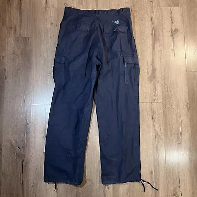 Vintage Military Cargo Pants Mens 32x30 Blue Baggy Loose Fit Skater Y2K • $28.45