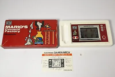 Vintage Boxed Nintendo Game And Watch Mario's Cement Factory Game 1983 • $350