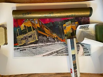 $165 • Buy NOS 1962 EMD Electro Motive General Motors Locomotives GP30 Reading Poster